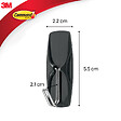 3M - Crochet noir pointe métal pour extérieur moyen modèle x2 - vignette