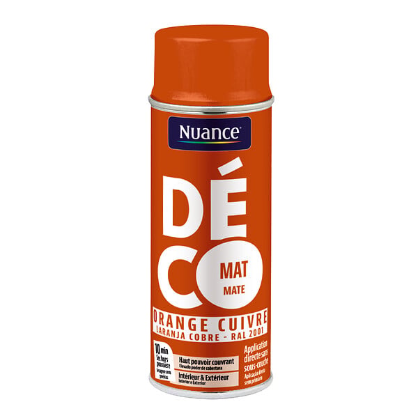 NUANCE - Peinture aerosol - Orange cuivre  - Mat - 400ml - large