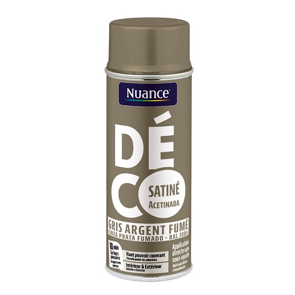 NUANCE - Peinture aerosol - Gris fume - Satin - 400ml - large
