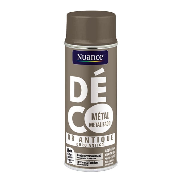 NUANCE - Peinture aerosol -  Or antique - Métallisé - 400ml - large