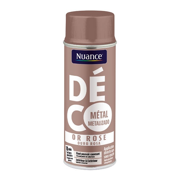 NUANCE - Peinture aerosol -  Or rose - Métallisé - 400ml - large