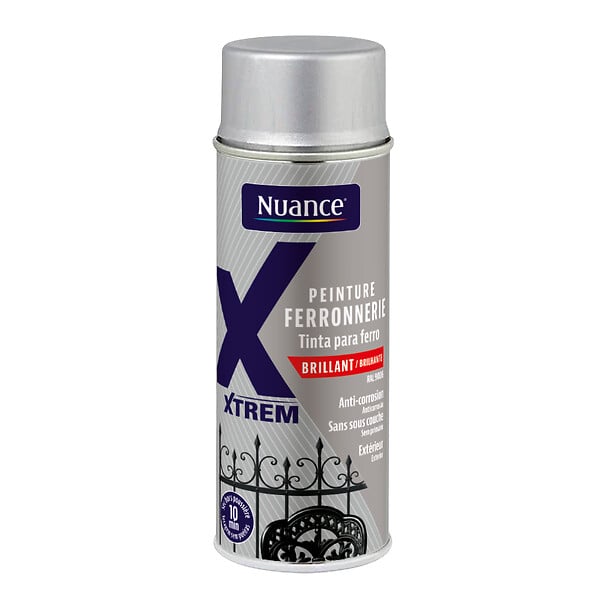 NUANCE - Peinture ferronnerie aerosol - Aluminium - Brillant - 400ml - large