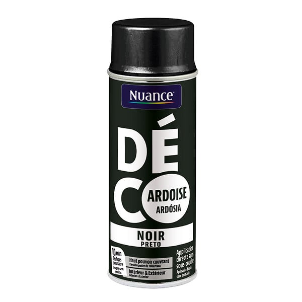 NUANCE - Peinture aerosol - Noir - Ardoise - 400ml - large