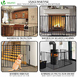 VOUNOT - Barriere de securite Grande Version 3.6M 6 Panneaux noire - vignette