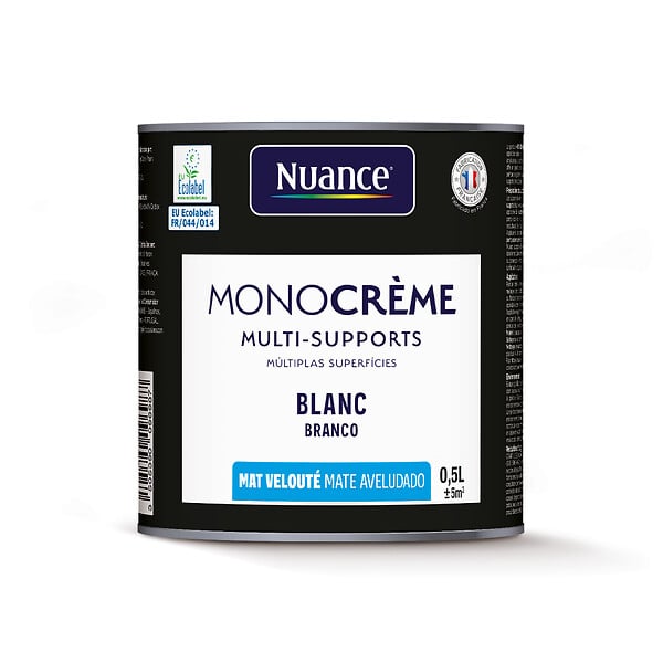 NUANCE - Peinture MonoCrème - Blanc - Mat - 0.5L - large