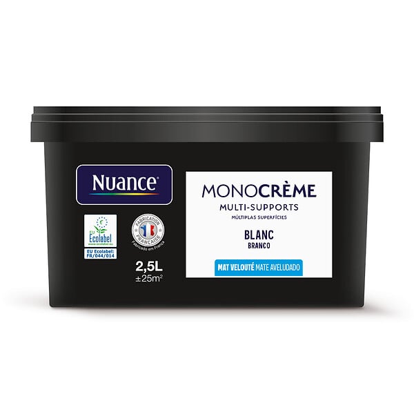 NUANCE - Peinture Monocrème - Blanc - Mat - 2,5L - large