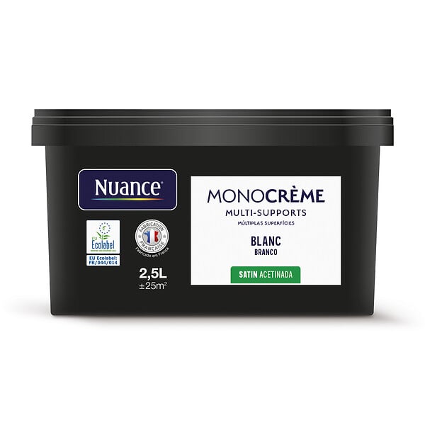 NUANCE - Peinture Monocrème - Blanc - Satin - 2,5L - large