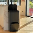 KITCHEN MOVE - Poubelle pédale tri sélectif PICEA gris 70L - vignette