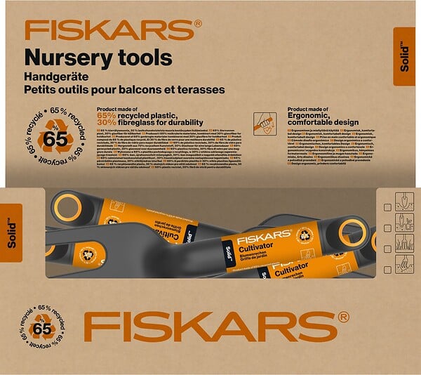 FISKARS - Griffe à fleurs - Plastique recyclé - Solid - Noir - large