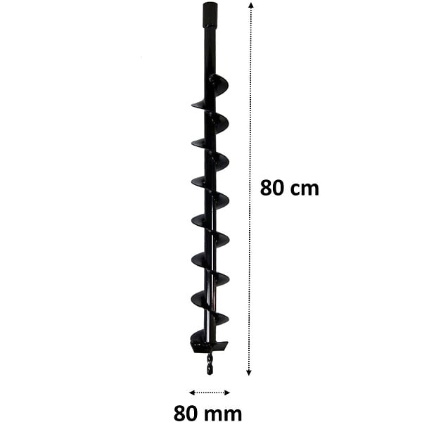 GT MARKET - Mèche de tarière Ø 80 mm avec adaptateur pour perceuse et perforateur SDS-plus - large