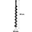 GT MARKET - Mèche de tarière Ø 80 mm avec adaptateur pour perceuse et perforateur SDS-plus - vignette