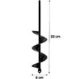 GT MARKET - Forêt tarière Ø 6 cm pour perceuse et visseuse - Longueur 30 cm - vignette