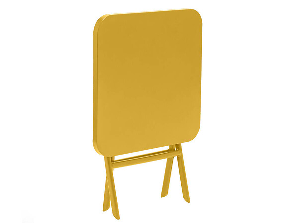 HESPERIDE - Table d'appoint carrée pliante Greensboro Moutarde - 40 x 40 cm - Hespéride - large