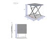 HESPERIDE - Table d'appoint carrée pliante Greensboro Moutarde - 40 x 40 cm - Hespéride - vignette