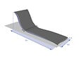 HESPERIDE - Coussin de transat Korai bleu canard 190 cm - Hespéride - vignette
