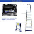 HOSTRÃ–M - Escabeau 11 marches telescopique EXTENDACT11, Echelle telescopique 3.2m+2.9m, escabeau pliable, Stabilisateur, H max travail 4.7m, Garantie 5 ans - vignette