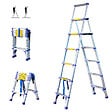 HOSTRÃ–M - Escabeau 7 marches telescopique EXTENDACT6, Echelle telescopique 2m+1.7m, escabeau pliable télescopique, H max travail 3,5m, Garantie 5 ans, Hostrom - vignette