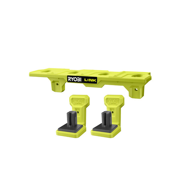 RYOBI - Pack RYOBI Système LINK Étagère pour batteries 18V - 2 supports pour outils électroportatifs - large