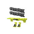 RYOBI - Pack RYOBI Système LINK 2 rails muraux - Étagère pour batteries 18V - 2 supports pour outils électroportatifs - vignette