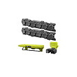 RYOBI - Pack RYOBI Système LINK 2 rails muraux - Pince réversible - Étagère pour produits de nettoyage - vignette
