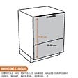 CUISINEANDCIE - Cuisineandcie - Façade pour lave-vaisselle tout intégrable Eco Noyer Blanchi L 60 cm - vignette