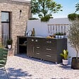 OVIALA - Cuisine d'extérieur 3 modules avec gazinière - vignette