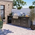 OVIALA - Cuisine d'extérieur 3 modules avec barbecue - vignette