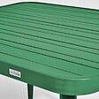 OVIALA - Table de jardin carrée en aluminium vert olive - Bristol - vignette