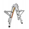 SECURY-T - Échelle articulée pliante et télescopique en aluminium 4x4 marches 3,88m + 2 tablettes - vignette