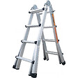 SECURY-T - Échelle articulée pliante et télescopique en aluminium 4x4 marches 3,88m + 2 tablettes - vignette