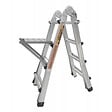 SECURY-T - Échelle articulée pliante et télescopique en aluminium 4x4 marches 3,88m + 1 tablette - vignette