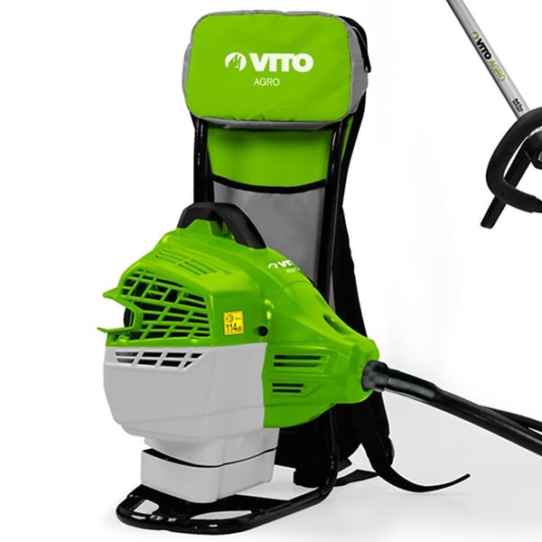 VITO - Débroussailleuse Thermique 47cm³ Coupe Ø25cm + Lame et fil nylon Réservoir 1L Autonomie 1h30 Port Sac à dos VITO Professionnel - large