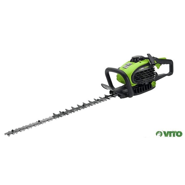 VITO - Taille Haies à Essence 25cm3 Moteur 2 Temps 1.1CV Lame double 55cm Rotation 90° Branches épaisses VITO - large