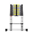 SECURY-T - Echelle télescopique aluminium 14 marches H 4,1m avec barre stabilisatrice - vignette