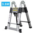 SECURY-T - Echelle/escabeau télescopique double - Aluminium 2x6 marches H 3,8M (1,9+1,9) - vignette