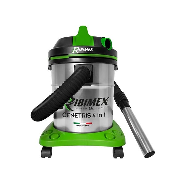 RIBIMEX - aspirateur cuve eau et poussière 20l 1200w vert et inox - PRCEN010IT - large