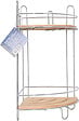 MSV - Serveur douche angle bambou chromé 2 niveaux - vignette