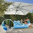 GARD&ROCK - Pied parasol déporté Gard&Rock - Gris - H.33xL.33xP.33cm - vignette