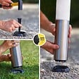 GARD&ROCK - Borne solaire inox Gard&Rock clipsable au sol - 3 LEDs - vignette