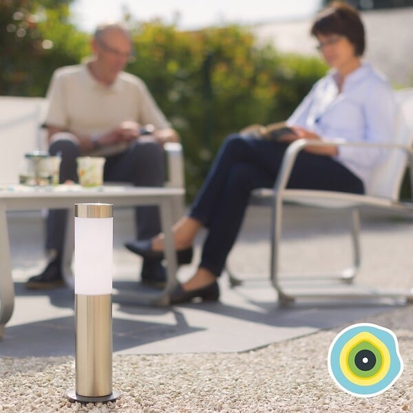 GARD&ROCK - Borne solaire inox Gard&Rock clipsable au sol - 3 LEDs - large