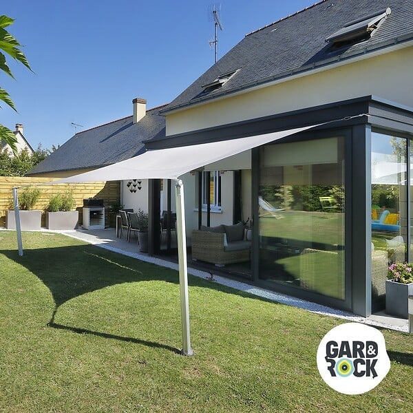 GARD&ROCK - Pontet inox Ø8 fixation voile d'ombrage - Inox - Diam.8mm - large
