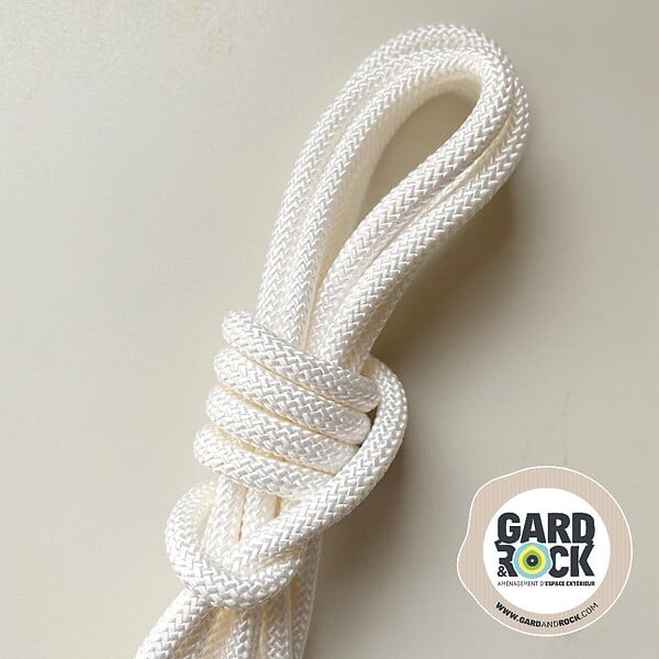 GARD&ROCK - Cordon Ø8 en polyéthylène anti-UV - Blanc - 3m - large