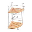 MSV - Serveur douche angle bambou chromé 2 niveaux - vignette