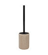 5 FIVE SIMPLY SMART - Brosse WC avec support en résine striée Beige Lin - vignette
