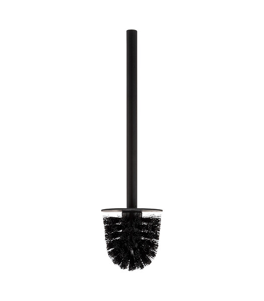 5 FIVE SIMPLY SMART - Brosse WC avec support en résine striée Beige Lin - large