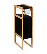 5 FIVE SIMPLY SMART - Meuble Réserve et Dérouleur de Papier WC en Bambou et Bois Blanc H 80 cm - vignette