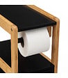 5 FIVE SIMPLY SMART - Meuble Réserve et Dérouleur de Papier WC en Bambou et Bois Blanc H 80 cm - vignette
