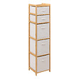 5 FIVE SIMPLY SMART - Meuble Étagère en Bambou avec 5 paniers H 144.3 cm - vignette
