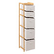 5 FIVE SIMPLY SMART - Meuble Étagère en Bambou avec 5 paniers H 144.3 cm - vignette