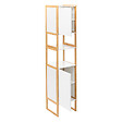 5 FIVE SIMPLY SMART - Meuble de rangement Colonne en Bambou et Bois Blanc 2 Portes H 170 cm - vignette